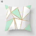Ljojo Mint Green Blue Geometric Cushion Cover Modern Home Decor