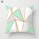 Ljojo Mint Green Blue Geometric Cushion Cover Modern Home Decor