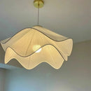 French Fabric Petal Led E27 Pendant Light by Ljojo: Nordic Creamy Art Decor Hanging Lamp