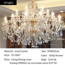 Ljojo Luxury Crystal Pendant Light for Living Room Dining Bedroom