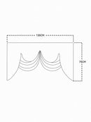 Ljojo Luxury Jacquard Floral Tassel Window Valance for Elegant Home Decor