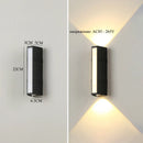Ljojo 12W LED Wall Lights Indoor Outdoor IP65 Up Down Aluminum Waterproof Lamps for Bedroom Garden