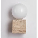 Cream Wind Stone Wall Light for Wabi-Sabi Hostel - Ljojo Glass Wall Sconce
