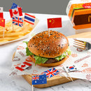 Disposable Bamboo Fruit Stick Small Flag Toothpick for Cake Cocktail Decoration