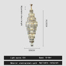 Ljojo Luxury Crystal Chandelier for Villa Living Room and Spiral Staircase