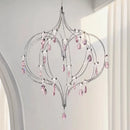Luxury Pink Crystal Chandelier - Romantic Dining Room Lighting by Ljojo
