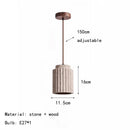 Art Deco Stone Pendant Lamp | Adjustable Wire Suspended Lighting by Ljojo