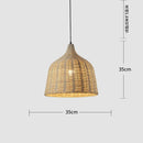 Ljojo™ Rattan Wicker Chandelier Pendant Light Handwoven Hanging Lamp E27 Bulb
