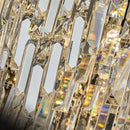 Gold Starry Crystal Chandelier for Villa Attic Bedroom - Ljojo Luxe Hanging Lamp