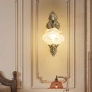 Copper Wall Lamp Medieval Style Bedroom Living Room Bedside LED Lighting Retro Flower Ljojo