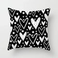 Geometric Black Yellow Cushion Covers - Ljojo Modern 18" Throw Pillow Case