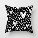 Geometric Black Yellow Cushion Covers - Ljojo Modern 18" Throw Pillow Case