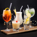 Ljojo 12Pcs Glass Straw Set: Reusable Straws 8'' Long with Cleaning Brush