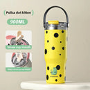 Ljojo 304 Stainless Steel Vacuum Insulated Straw Cup - Large Portable Thermos