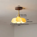 Ljojo LED Glass Ceiling Lamp Modern Yellow Lighting for Home Restaurant Hallway