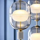 Ljojo LED Glass Pendant Lamp: Modern Designer Hanging Light for Living Room, Bedroom, Hotel