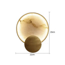 Round Marble Wall Lamp High-grade Copper Indoor Lighting Ljojo Living Room Bedroom Modern Minimalist Led
