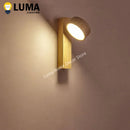 Ljojo Wabi Sabi Yellow Travertine Wall Lamp LED Rotable Wood Stone Lights