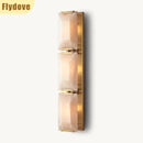 Ljojo LED Copper Marble Wall Lamp for Villa Living Room Corridor Lighting