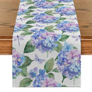 Hydrangea Dragonfly Butterfly Table Runner by Ljojo for Kitchen Dining Living Room