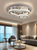 Chandeliers for Living Room Modern LED Heart Shaped Crystal Pendant Light by Ljojo
