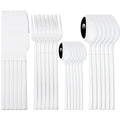 Ljojo 24-Piece Black Stainless Steel Cutlery Set Flatware Tableware Silverware Kit