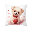Cute Pet Dog Print Cushion Cover for Sofa by Ljojo