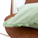 Ljojo Light Green Tassel Cushion Cover - Nordic Style Living Room Decor