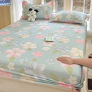 Ljojo 100% Cotton Mattress Protector Cover - Single Piece, Non-slip, Dustproof