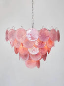 Murano Glass Chandelier: Blue Green Pink Glossy Ceiling Light for Girls Room by Ljojo