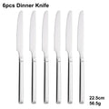 Ljojo 24-Piece Stainless Steel Cutlery Set | Elegant Mirror Finish Western Dinnerware