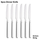 Ljojo 24-Piece Stainless Steel Cutlery Set | Elegant Mirror Finish Western Dinnerware