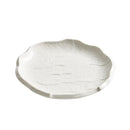 Ljojo Luxury Steak Plate: White Ceramic Western Dish for Elegant Dining.