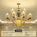 Ljojo Luxury Crystal Chandelier Lamp for Living Room Bedroom Decor Atmosphere Lighting
