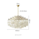 Ljojo Shell Chandelier Pendant Lamp for Living Dining Bedroom - Elegant Boho Hanging Light