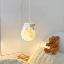 Ljojo 3D Moon Rabbit Night Light Bear Lamp - Children's Room Hanging Pendant