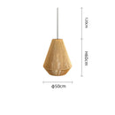 Bamboo Japanese LED Pendant Light | Minimalist Wooden Chandelier by Ljojo