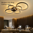 Ljojo LED Ring Ceiling Light: Dimmable, Remote Control, 3 Colors