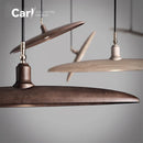 Minimalist Chinese Style Solid Wood Chandelier for Living and Dining Room by Ljojo