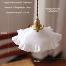 Ljojo Flower Glass Chandelier LED Retro Pendant Light Nordic Art Decor Café Bar Lighting