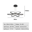 LED Pendant Light 30CM Double Ring Hanging Lamp Minimalist Design for Bedroom Living Room Dining Table by Ljojo