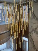 Ljojo Luxury Crystal LED Chandelier for Living Room Custom Hanging Lamps