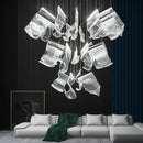 Ljojo Modern Acrylic Led Chandelier | Living Dining Room Pendant Light for Home Decor Lighting