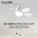 Smart 2-in-1 Ceiling Fan with Remote Control Dimming Lighting E27 | Whisper-Quiet Fan | Ljojo