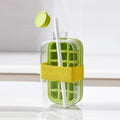 Ljojo 2-in-1 Water Bottle with Straw and Ice Cube Tray for Refreshing Drinks