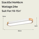 Ljojo Bauhaus Solid Wood Strip LED Ceiling Light Chandelier for Living Room Decor