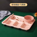 Ljojo Meal Plate Set - Fast Food Bowls Separation Plate Bowl Cup Dinner Set