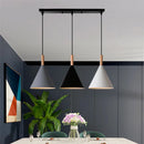 Ljojo 3-Head Wood Aluminum Pendant Chandelier for Modern Living Room Lighting