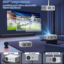 Ljojo™ 4K Android 12 Projector 1500Ansi Lumens Full HD 1080P Home Theater 5G WiFi Keyston