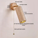 Ljojo LED Wall Sconce Up Down Rotate Yellow Travertine Mirror Light